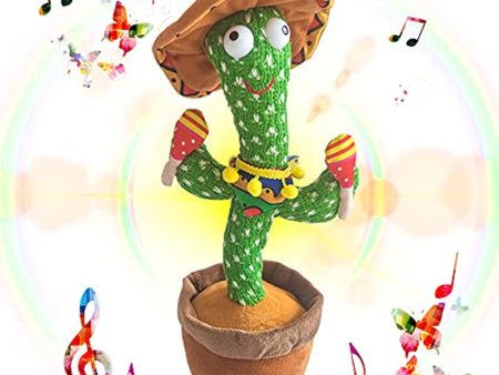 LANZIMOOD TikTok Dancing Cactus Plush Toy USB Charging,Sing 120pcs Songs,Recording,Repeats What You say and emit Colored Lights,Gifts of Fun Toys for Boys and Girls Sale