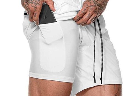 Malavita Men s Workout Running Shorts 2 in 1 with Zipper Pockets For Sale