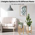 Uneedem Indoor Plant Stand - Adjustable Plant Stands for Indoor Plants, Bamboo Mid Century Modern Plant Holder, Fits Medium & Large Pots Sizes 8 9 10 11 12 inches (Pot Not Included) Supply