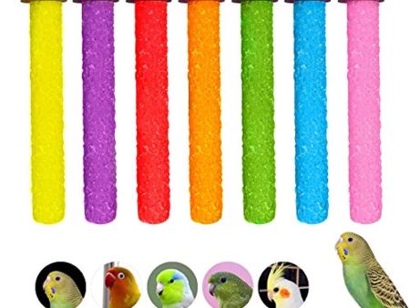 ZOHOKO 7 Color Grip Bird Cages Perch for Conures Parakeets Lovebirds Cockatiels, Good for Keep Nails and Beaks in Top Condition Online now