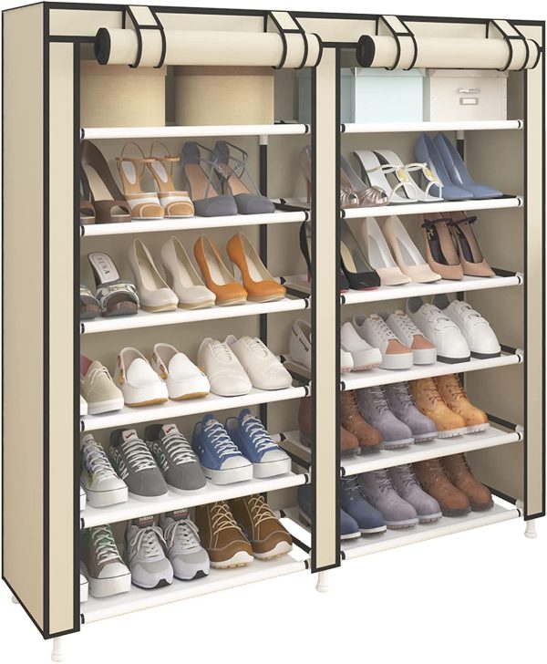 UDEAR Shoe Rack Free Standing Portable Shoes Storage Organizer Black Hot on Sale