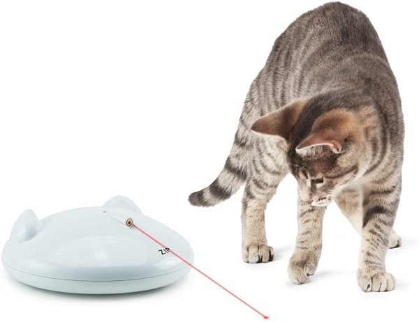 Ceenda Automatic Cat Rotating Laser Toy—Cats Interactive Toys for Indoor Pet Dogs Kitten Kitty—Auto On Off —Silent Chase Laser Light—Random Speed Pattern—Active Cat Toys Hunting Exercise Supply