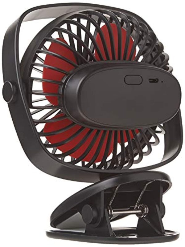 VersionTECH. Stroller Fan, Desk and Clip Fan, Mini Table Portable Personal Fan with USB Rechargeable Battery Operated and 360° Rotation for Baby Carriage Bed Car Office Outdoor Traveling Room Supply