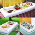 Moon Boat  2 PCS Inflatable Serving Salad Bar Tray Food Drink Holder - BBQ Picnic Pool Party Buffet Luau Cooler,with a drain plug Online