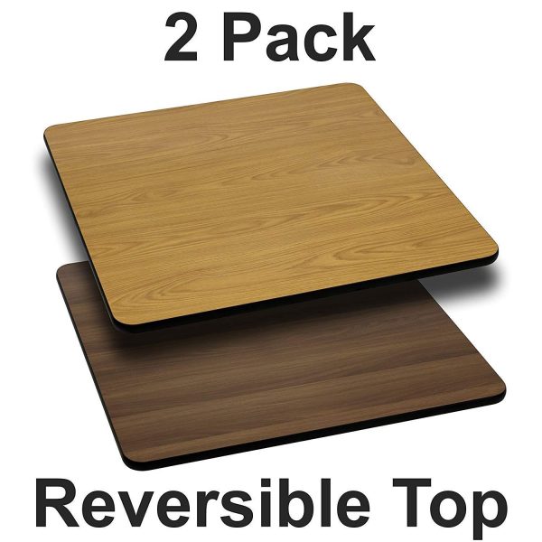 Reversible Laminate Table Top Finish: Black Mahogany, Size: 36  Square Cheap