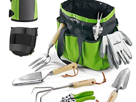 WORKPRO Garden Tools 7 Piece Set + Garden Knee Pads Online Sale