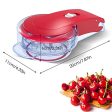 VersionTECH. Cherry Pitter, Stainless Steel Multiple Cherrystone Remover Tool Olive Tool Machine with Pits and Juice Container 6 Cherries Red Online