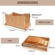 WORTHYEAH Bamboo Bread Slicer with Knife, Fold-able Wooden Bread Slicer with 3 Slicer Sizes, Adjustable Bread Slicing Guide for Homemade Bread, Cakes, Bagels Online