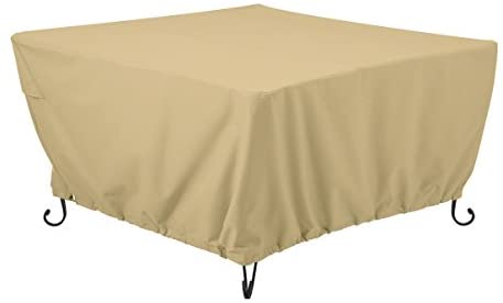 Venrey Terrazzo Water-Resistant 52 Inch Square Fire Pit Table Cover For Sale