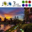 K.E.J. Solar Ground Lights Garden Lights Solar Powered Disk Lights Waterproof Multi-Color Auto-Changing 8 Lamp Beads In Ground Outdoor Landscape Lighting for Patio Pathway Lawn Yard Deck Driveway Walkway For Cheap