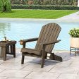 WestinTrends Home 312844 Cheryl Outdoor Acacia Wood Folding Adirondack Chair, Gray Discount