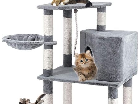 ScratchMe 59 inch Cat Tree Condo with Scratching Post Platform For Sale