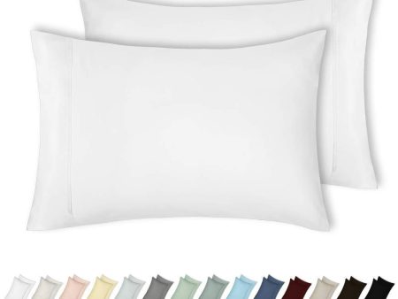 400 Thread Count 100% Cotton Pillow Cases, Ivory Standard Pillowcase Set of 2, Long - Staple Combed Pure Natural Cotton Pillows for Sleeping, Soft & Silky Sateen Weave Bed Pillow Covers by California Design Den Online Hot Sale