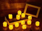 WAYNEWON LED Flameless Votive Candles, Realistic Look of Melted Wax, Warm Amber Flickering Light - Battery Operated Candles for Wedding, Valentine s Day, Christmas, Halloween Decorations (12-Pack) Discount