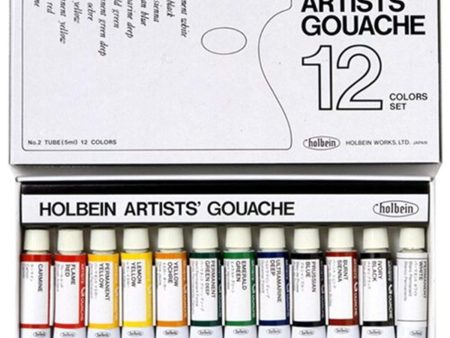 12 color set Holbein gouache (japan import) For Sale