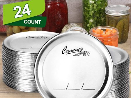 Netany 100-Count, [WIDE Mouth] Canning Lids for Ball, Kerr Jars - Split-Type Metal Mason Jar Lids for Canning Online now