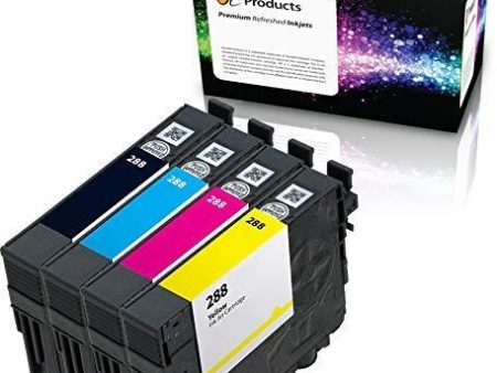 OCProducts Remanufactured OCP-288 Ink Cartridge Replacement for Expression XP-430 XP-434 XP-330 XP-446 XP-340 XP-440 Printers (1 Black 1 Cyan 1 Magenta 1 Yellow) Cheap