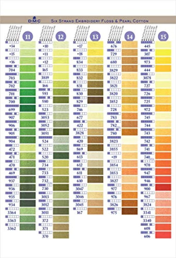 DMC COLORCRD Needlework Threads 12-Page Printed Color Card Online Hot Sale