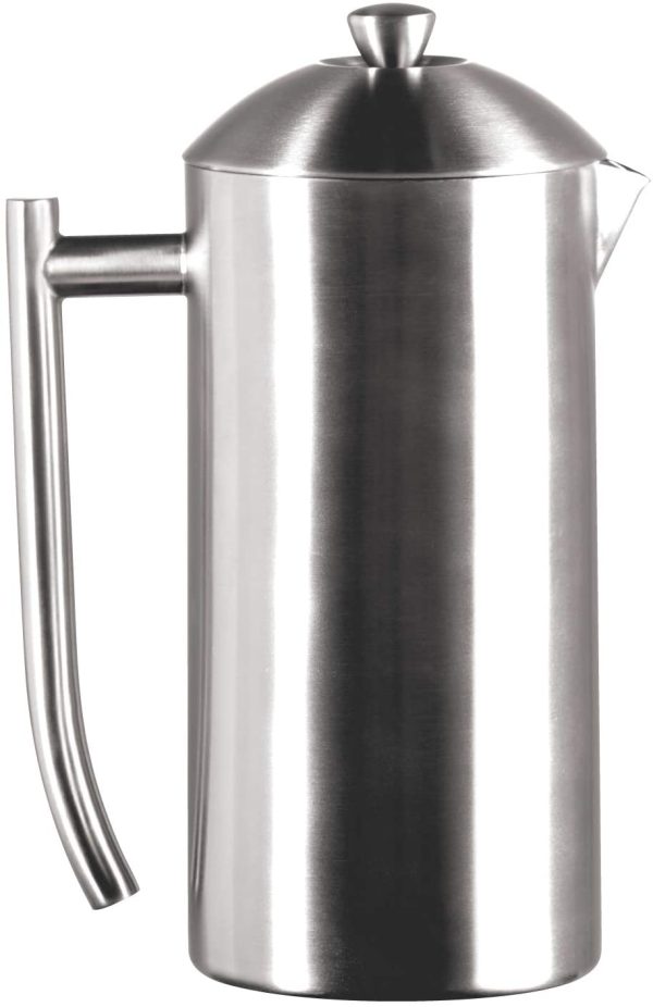 Vianté USA Double-Walled Stainless-Steel French Press Coffee Maker, Polished, 17 Ounces Cheap