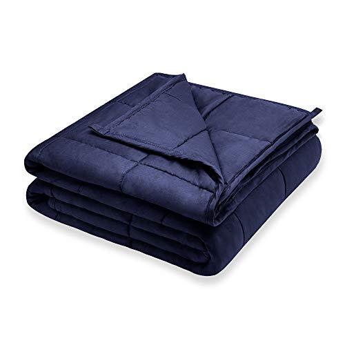 Weighted Idea Cool Weighted Blanket | 12 lbs | 48  x78   | Cotton | Grey | for Adult Woman and Man Cheap