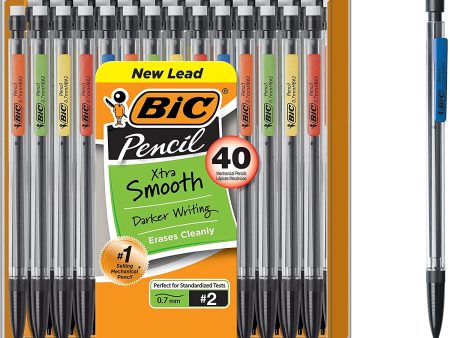 BIC Xtra-Smooth Mechanical Pencil, Medium Point (0.7 mm), 40-Count , Black Online now