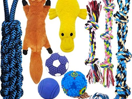 MLCINI Dog Toys Plush Dog Squeaky Toys Rope Dog Toy Dog Chew Toys Dog Toys for Medium Large Small Dogs Puppy Toys Dog Ball Dog Gift Set Dog Toy Pack Durable and Interactive Dog Toys Online Sale