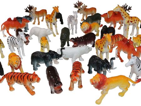 Set of Mini Safari Toy Animals Small Zoo Animal Figures (36) Fashion