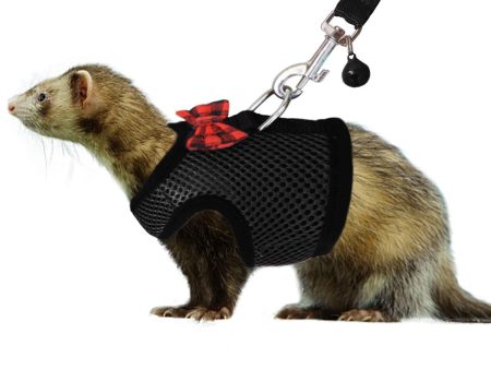 RYPET Small Animal Harness and Leash - Soft Mesh Small Pet Harness with Safe Bell, No Pull Comfort Padded Vest for Small Pet For Sale