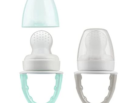 HKESTG Fresh First Silicone Feeder, Mint & Grey, 2 Count Online Hot Sale