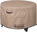 ULTCOVER Patio Fire Pit Table Cover Round 32 inch Outdoor Waterproof Fire Bowl Cover Online Sale