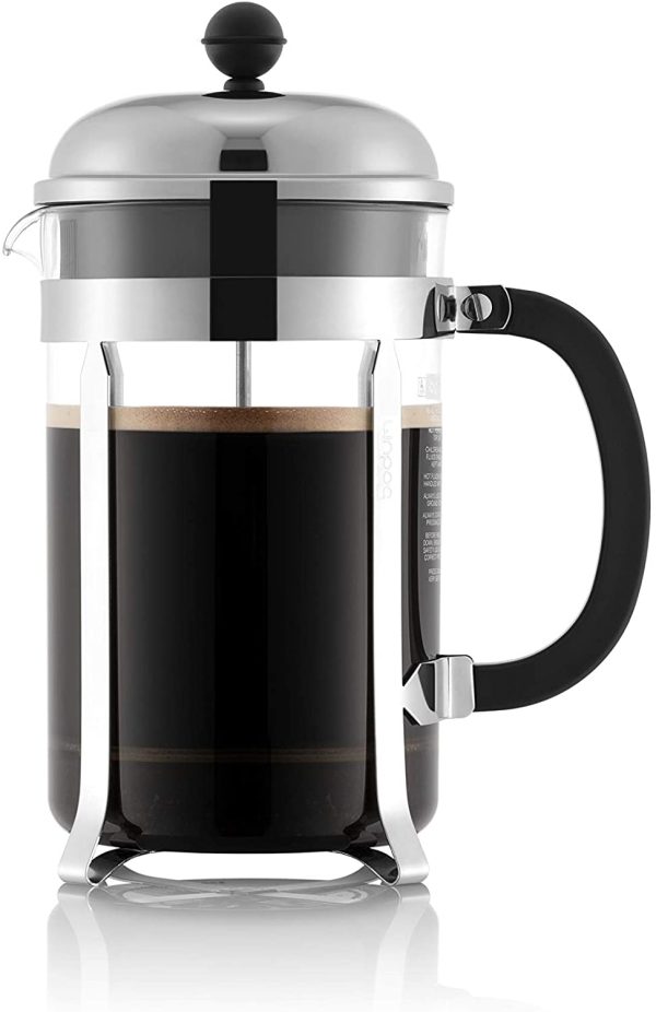 Vianté  Chambord French Press Coffee Maker, 51 Ounce, 1.5 Liter, Chrome Fashion