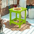 WestinTrends  Adirondack Square Outdoor Side Table, Poly Lumber End Tables for Patio, Backyard,Pool, Indoor Outdoor, Easy Maintenance & Weather Resistant (Lemon Green) Supply