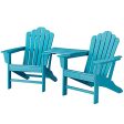 WestinTrends Classic Outdoor Adirondack Chairs with Connecting Plate Set of 3 for Garden Porch Patio Deck Backyard, Weather Resistant Accent Furniture, Blue Online