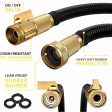 Unzano Garden Hose Expandable 50ft, Water Hose Flexible with 9 Function Spray Nozzle - Leakproof Expanding Lightweight No Kink Garden Hoses with 3 4  Solid Brass Fittings for Watering Washing Supply