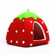 Spring Fever Small Big Animal Strawberry Guinea Pigs Rabbit Dog Cat Puppy Pet Fleece House Indoor Water Resistant Beds Hot on Sale