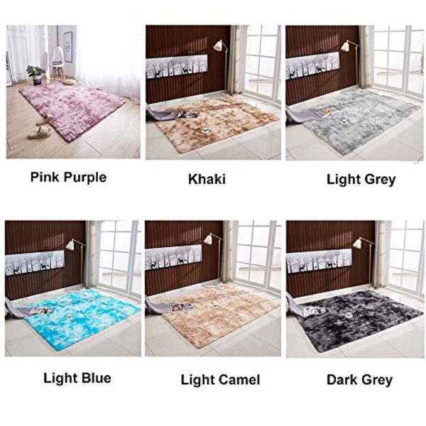 Wondo Lixada Ultra Soft Tie-Dye Style Gradient Color Carpet Floor Bedroom Mat Rectangle Shape Fluffy Rug for Living Room Bedroom Balcony Hallway Mat Discount