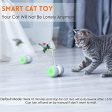 Ceenda Robotic Interactive Cat Toy, Attached with Feathers, Automatic Irregular Moving LED Light Ball Toys for Kitten Cats, All Floors Carpet Available, Large Capacity Battery, Upgraded USB Charging Online