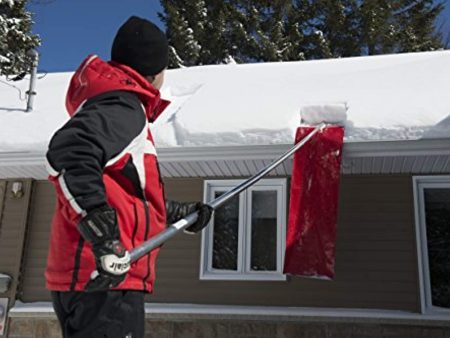 SNOWPEELER ROOF RAKE! Easy-To-Use Rooftop Snow Removal Tool with 20-FT Handle, 9-FT Snow Slide and 18-IN Cutting Blade. Aluminum and Stainless-Steel Construction. Less Time and Effort than Snow Rakes! For Cheap