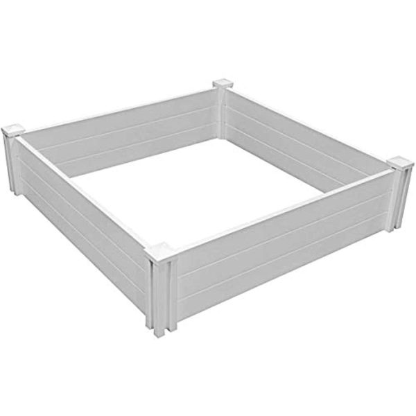 White Vinyl Raised Garden Bed 2-pack Sale