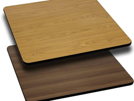 Reversible Laminate Table Top Finish: Black Mahogany, Size: 36  Square Cheap