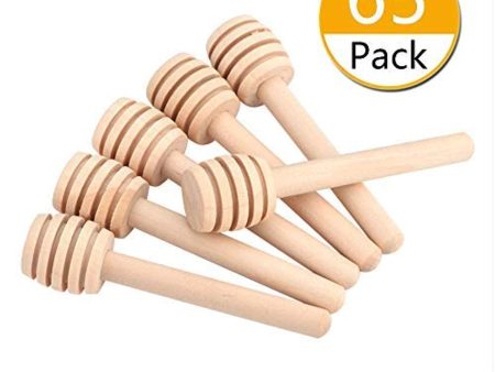 3 Inch mini wooden honey dipper sticks,honey Jar dispense drizzle honey and wedding party favors.(Pack of 65) Online Sale