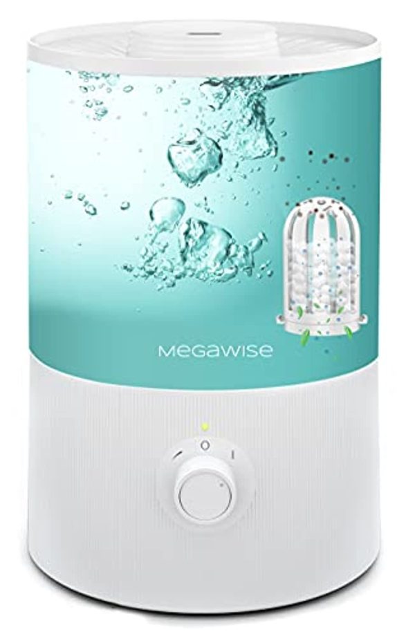 MegaWise Cool Mist Humidifiers with Water Filter for Babies, Bedroom, Nursery, Home and Office | Super Quiet Ultrasonic Vaporizer| Large Top-Refill 3.5L Water Tank lasts 35 Hours with Essential Oil Diffuser |7-Color Night Light | Auto Shut Off and Easy Cl on Sale