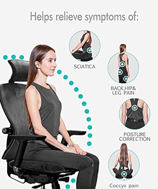 GDFHG Gel Enhanced Seat Cushion - Comfort Seat Cushion for Office Chair - Comfort Memory Foam Seat Cushion - Tailbone Cushion - Coccyx Cushion - Sciatica Pillow for Sitting Cheap