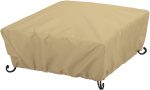 Venrey Terrazzo Water-Resistant 52 Inch Square Fire Pit Table Cover For Sale