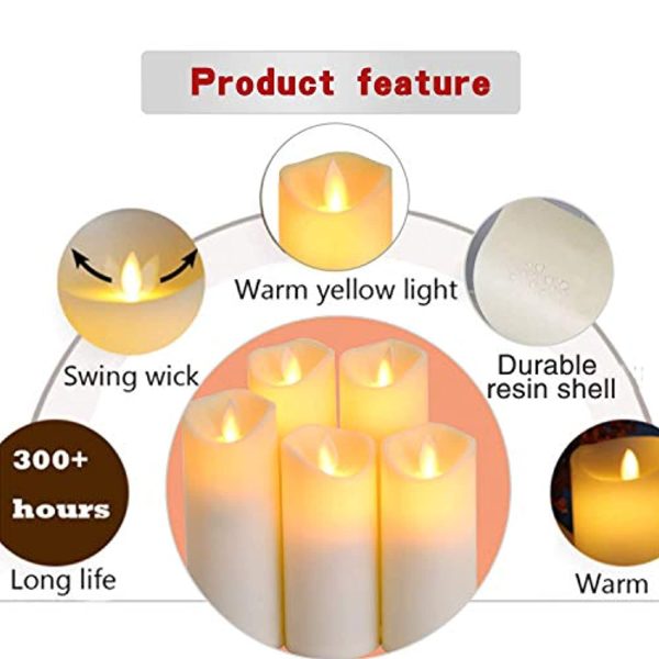 QIDEA Flickering Flameless Candles with 10-Key Timer Remote, Exquisite Decor Battery Operated Candles Outdoor Heat Resistant with Realistic Moving Wick LED Flames For Cheap