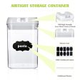 U-miss 7 Pack Airtight Food Storage Container Set - Kitchen & Pantry Organization Containers - Labels & Chalk Marker - BPA Free Clear Plastic Kitchen and Pantry Organization Containers Hot on Sale