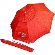 Tommy Bahama Sand Anchor 7 feet Beach Umbrella With Tilt and Telescoping Pole- Red Online Hot Sale