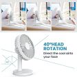 VersionTECH. Desk Fan, Small Quiet Fans Personal Portable USB Operated Cooling Mini Fan with 3 Speeds and 40° Adjustment for Table Desktop Office Home Car ( White ) Cheap