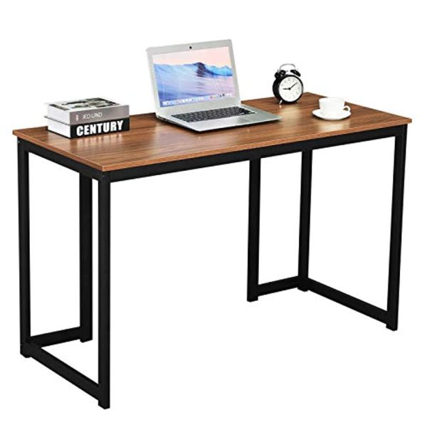 GreenForest Computer Desk 47   Writing Study Gaming Desk Modern Simple Style Laptop Table for Home Office Workstation, Walnut For Sale