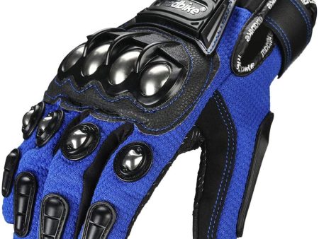 ILM Alloy Steel Bicycle Motorcycle Motorbike Powersports Racing Touchscreen Gloves (M, BLUE) For Sale